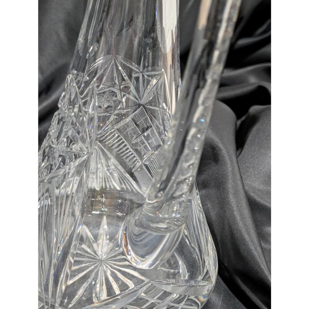 Cut Lead Crystal Glass Decanter with Stopper Excellent Condition 16.5" Tall - Picture 7 of 9